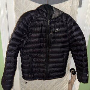 LL Bean Jacket Men Medium Black Puffer Ultralight 850 Goose Down Downtek